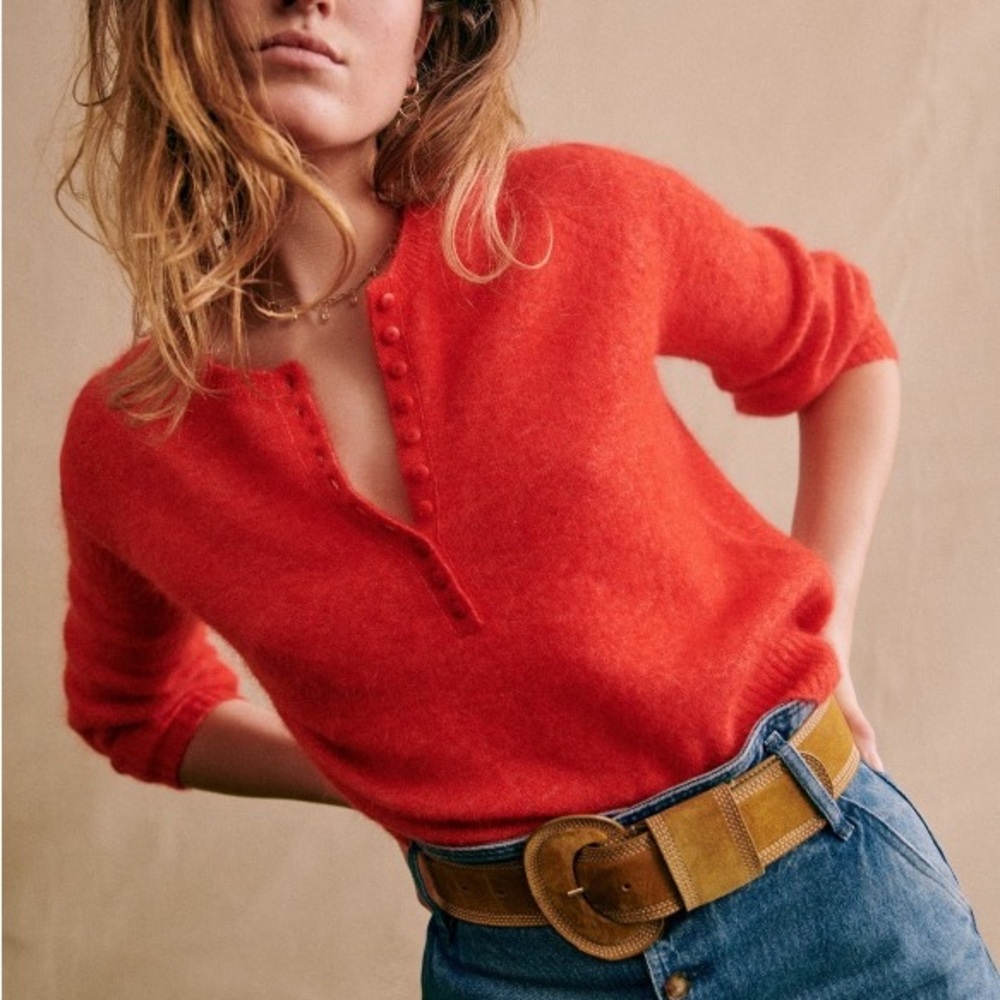 NWOT Sezane Leon Jumper Red XS